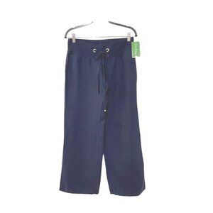 Lilly Pulitzer True Navy Beach Palazzo Pants Drawstring Waist Wide-Leg Fit SizeM